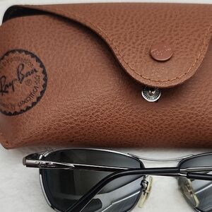Ray-Ban Tan Leather Eyewear Case